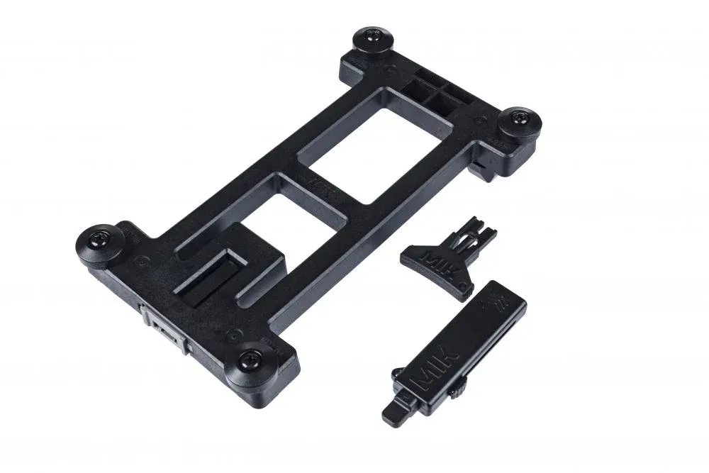 Basil Adapterplatte MIK 2.0 schwarz - abschließbare Gepäckträgerplatte für Fahrradkörbe und -taschen Kostenloser Rückversand