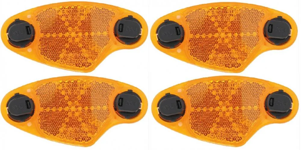 Busch & Müller Speichenreflektoren 309V, 4 Stück, unverlierbar, orange, 97 mm Länge, drehbare Kunststoffbefestigung, StVZO-zugelassen, für alle Radgrößen Bestpreis