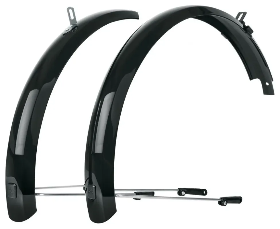 Bestpreis SKS BLUEMELS Basic 20 Schutzblech-Set - 53 mm breit schwarz robuste Aluminium-Kunststoff-Sandwichkonstruktion korrosionsbeständig mit ESC-Sicherheitssystem einfache Montage