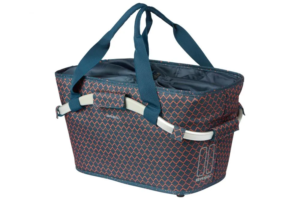 Basil Flair Carry All MIK 22 Liter - wasserabweisender Hinterradkorb mit Kordelverschluss und Tragegriffen navy Must-Have