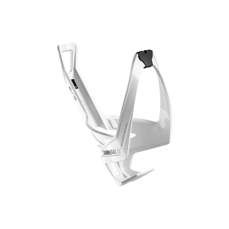 Expressversand ELITE CANNIBAL XC Flaschenhalter One Size WHITE GLOSSY black - seitlicher Zugriff & bio-basiert