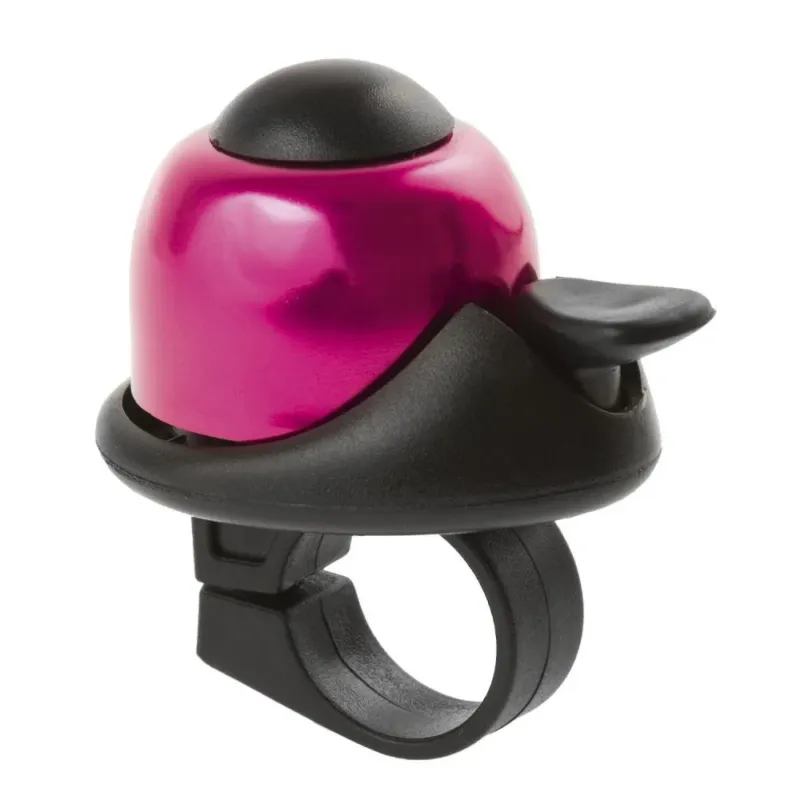Preis Gesenkt M-WAVE Mini-Glocke Alu Pink schwarzes Kunststoff-Unterteil