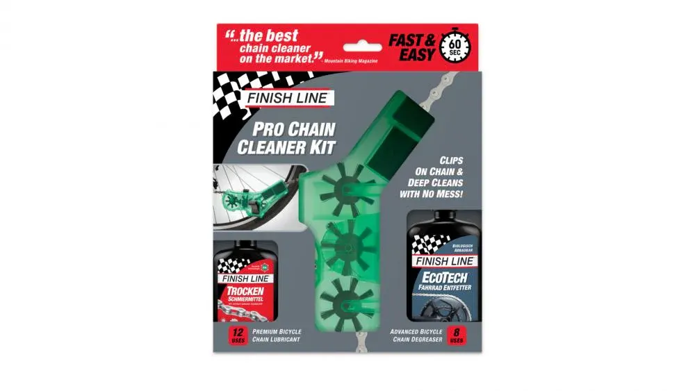 Finish Line Kettenreinigungsset EcoTech mit Dry Lube, effiziente Fahrradkettenreinigung inkl. Reiniger und Trockenschmiermittel Beliebt
