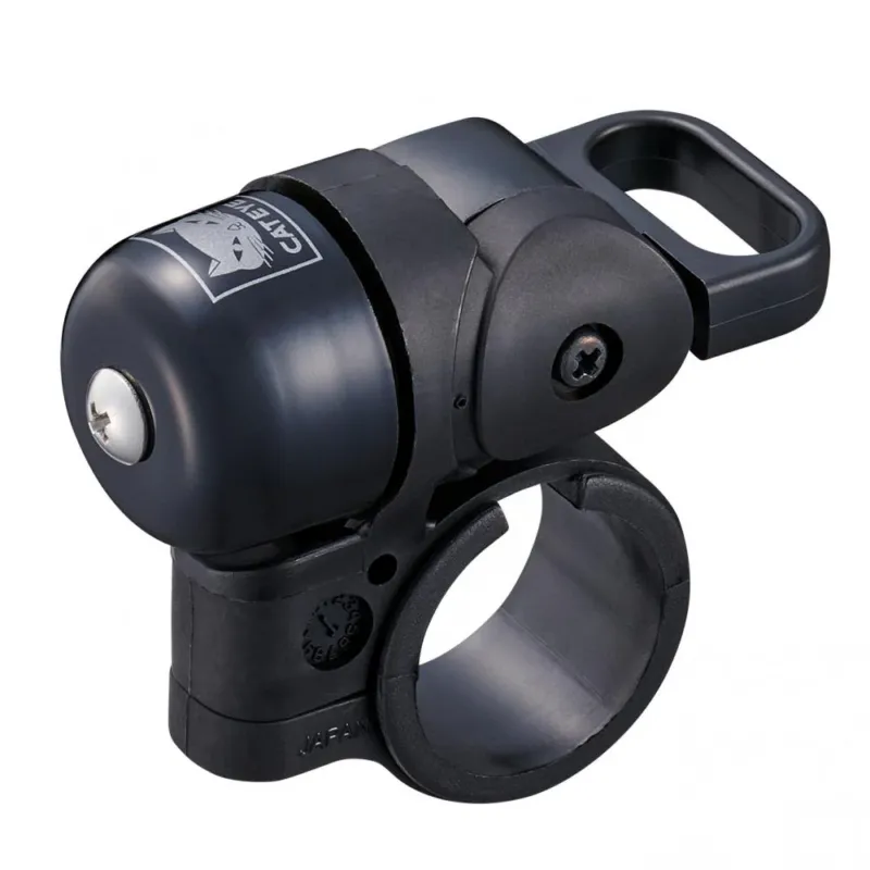 Preisknaller CATEYE Klingel OH-1500 Nido Schwarz Schwarz - kompakte Fahrradklingel mit warmem Doppelklang