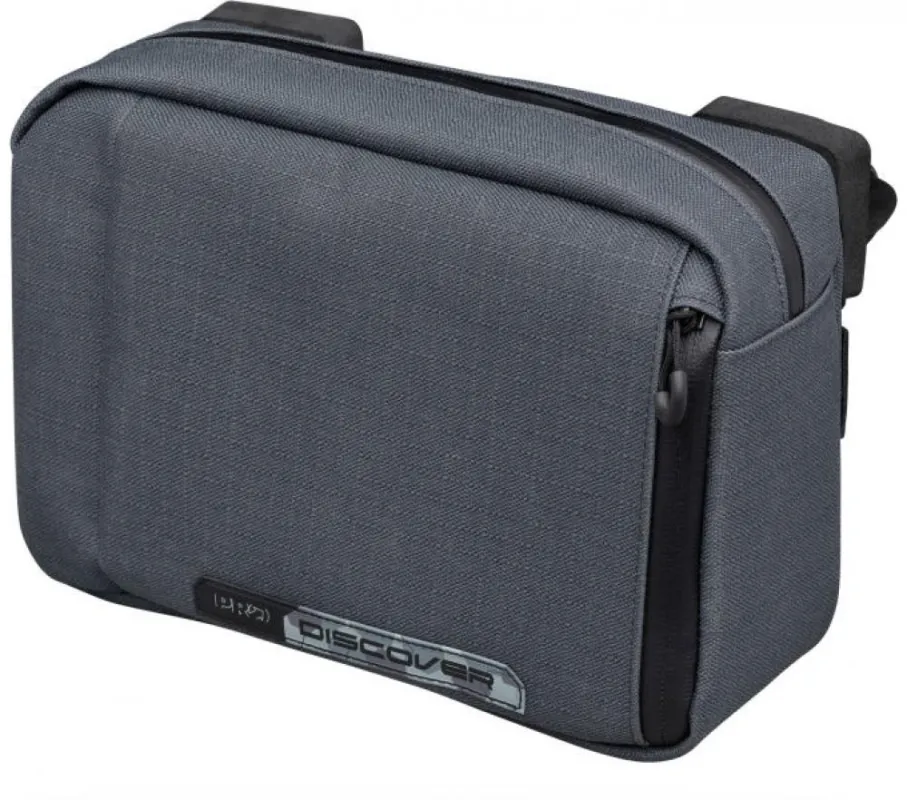 Geprüft Pro Lenkertasche klein Discover wasserfest grau Größe 7x23x16 cm 2,5 ltr.