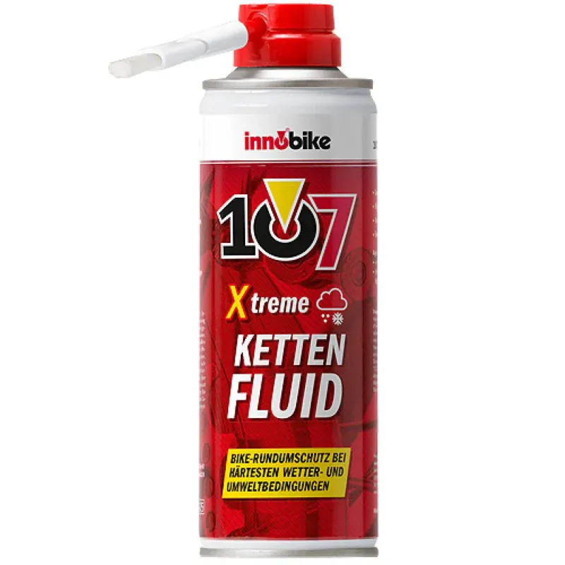 Kostenloser Versand Innobike 107 Ketten-Fluid Xtreme Sprühdose 300ml mit Pinselaufsatz - Pflege- und Schutzspray - Kettenfluid