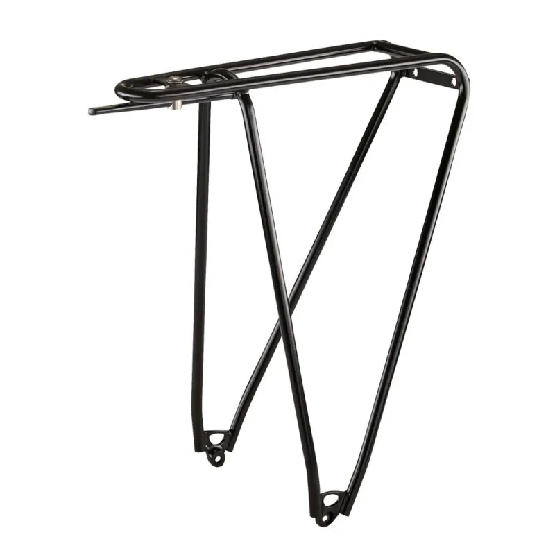 Preiswert Tubus Gepäckträger FLY EVO 26-28 Zoll schwarz - schlanker Touren-Gepäckträger