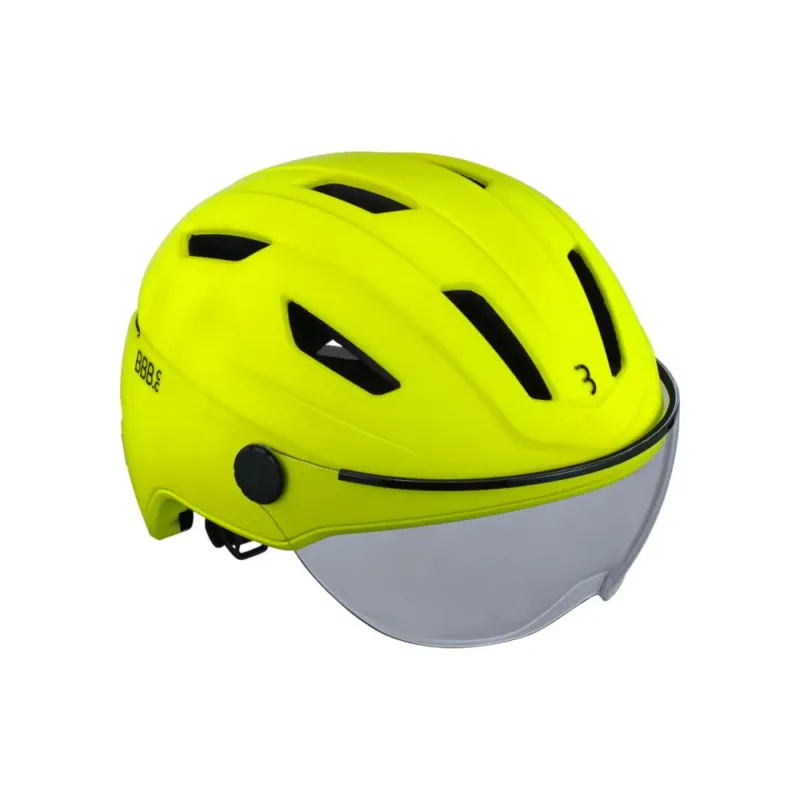 Abverkauf BBB Cycling Helm Move Face Shield M neon - sicherer Speed-Pedelec- und E-Bike-Helm