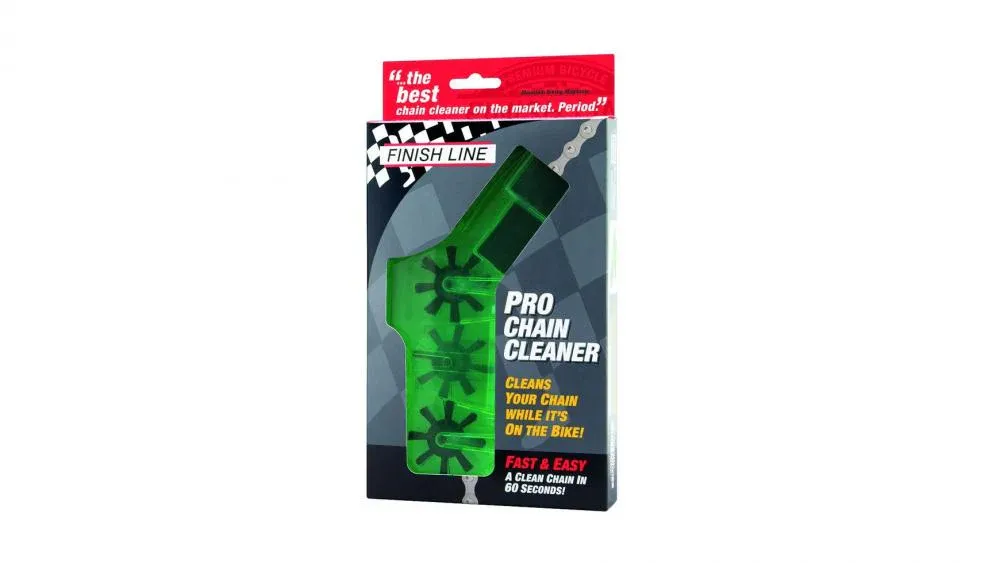 Garantierte Lieferung Finish Line Pro Chain Cleaner Kettenreinigungsgerät - 3-Bürsten Design, starkes Magnetfach & tropffreier 30° Ablauf