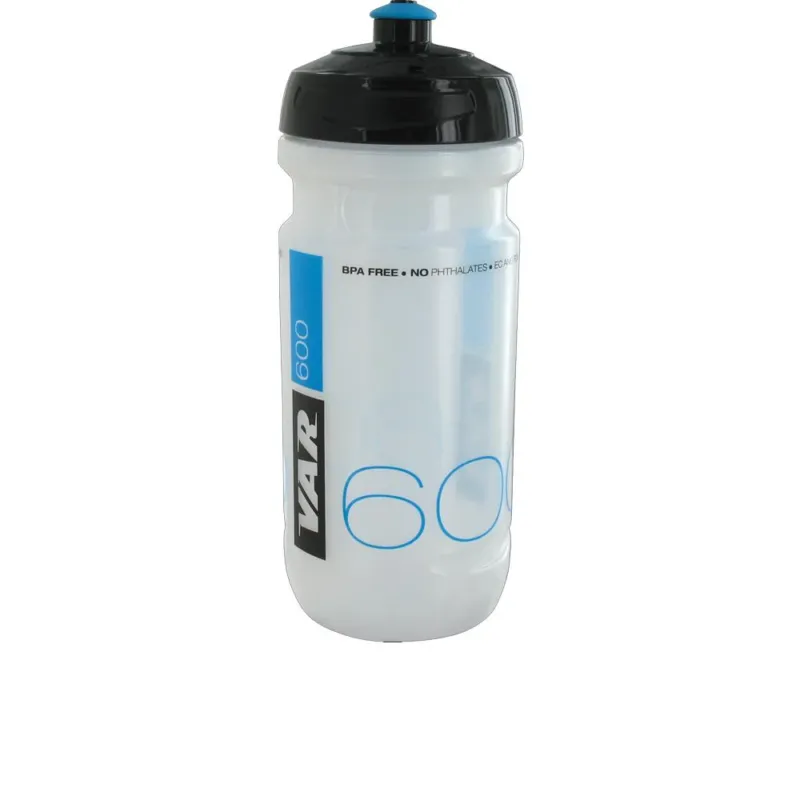 VAR Trinkflasche 600 ml transparent-blau - BPA-frei, nur 10 g, für Fahrradlaschenhalter Neue Kollektion