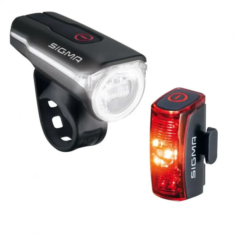 Super-Preis Sigma Set Aura 60 USB und Infinity Sigma 60 Lux schwarz rot mit K Licht StVZO