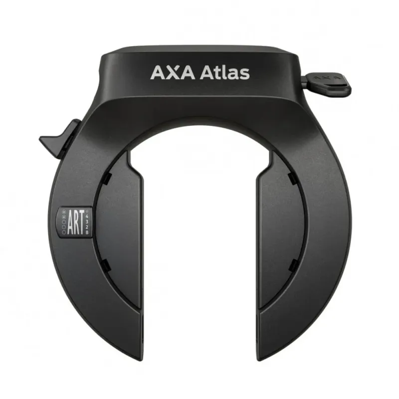 Top-Seller Axa Atlas Rahmenschloss 58 mm Schwarz - Hochsicherheits-Fahrradschloss mit Stahlbügel