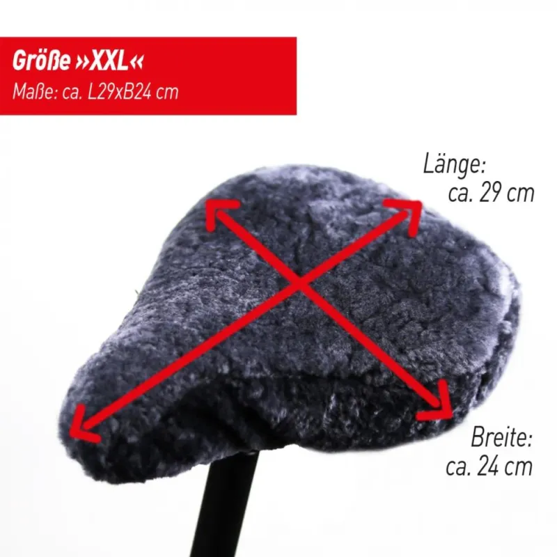 Haberland Sattelbezug Lammfell XXL anthrazit - maximaler Sitzkomfort für breite Sättel Heißes Angebot