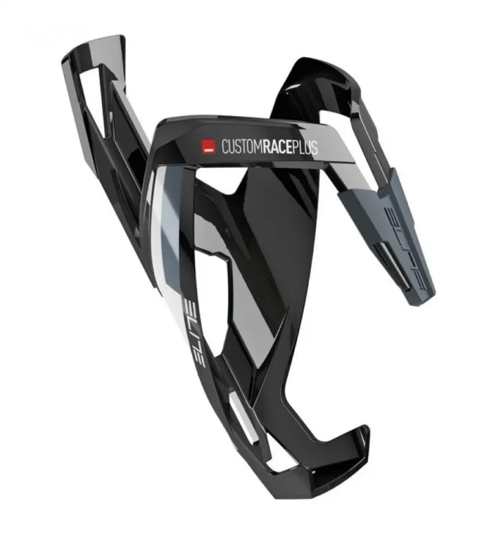 Gratis Versand Elite Trinkflaschenhalter CustomRacePlus glanzschwarz/weiß
