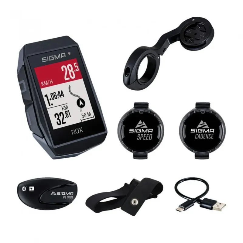Sigma ROX 11.1 EVO GPS Fahrradcomputer mit Sensor Set Schwarz - 150+ Funktionen & Navigation Knallerangebot
