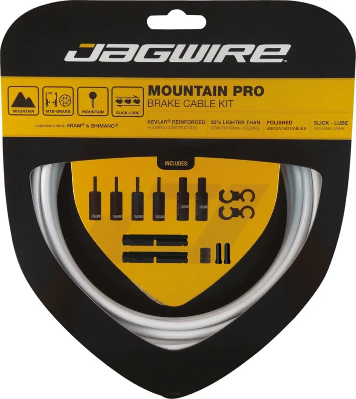 Kostenloser Versand Jagwire Mountain Pro Bremszugset - white