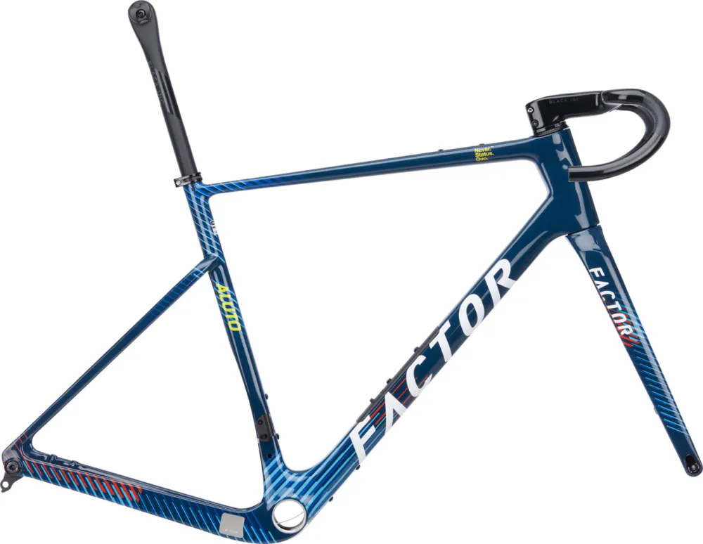 Neue Ware Factor ALUTO Gravel Disc Carbon Rahmen-Kit Shimano - raptor blue | XXL | 50 mm | 28" | 1,5" | 0 mm | 40 cm/120 mm
