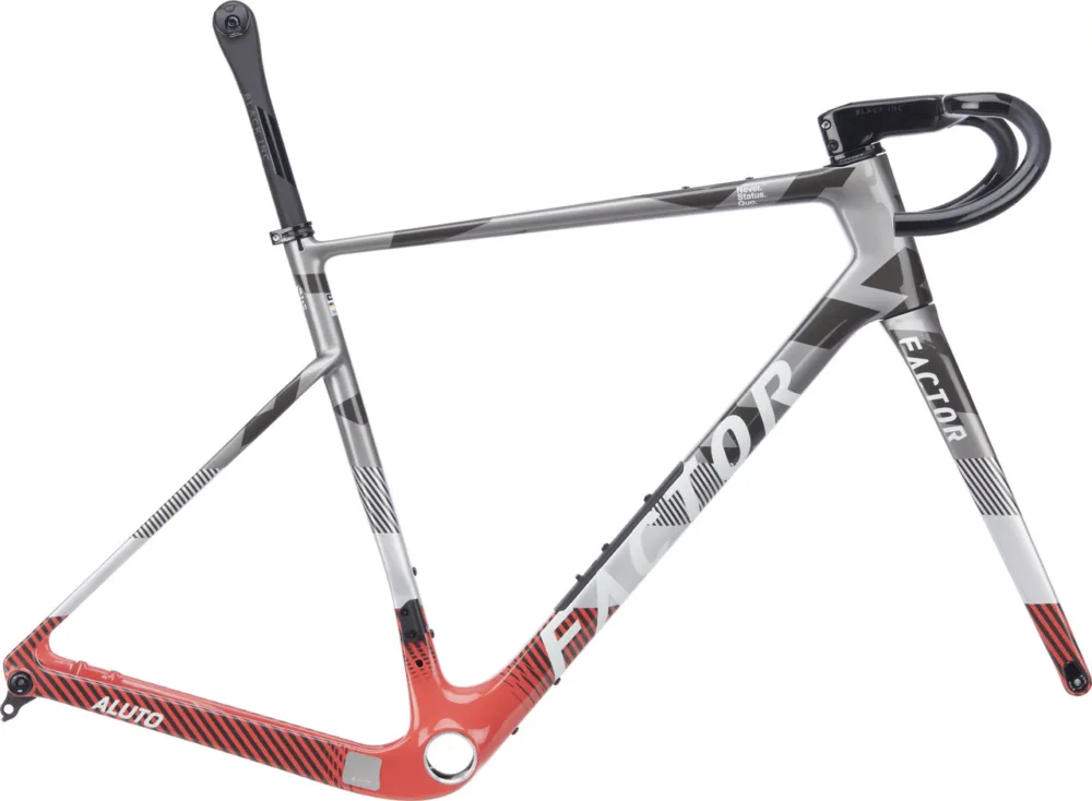 Factor ALUTO Gravel Disc Carbon Rahmen-Kit Shimano - quattro grey | XXL | 50 mm | 28" | 1,5" | 0 mm | 40 cm/100 mm Expressversand