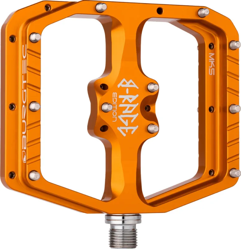 Burgtec Penthouse Flat MK5 B-Rage Edition Plattformpedale - iron bro orange Direktkauf
