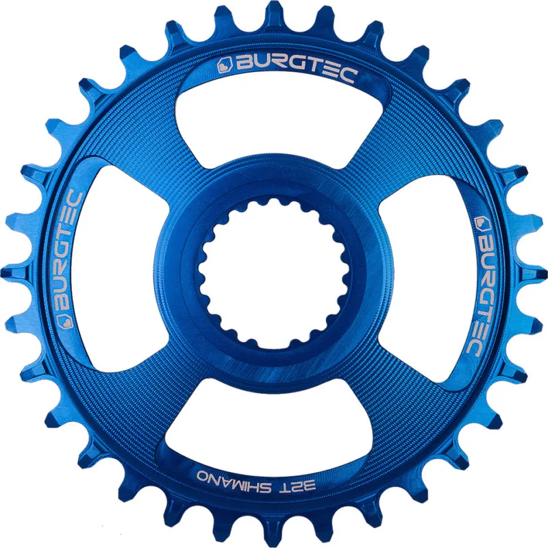 Burgtec Thick Thin Kettenblatt für Shimano DM M6100/M7100/M8100/M9100 - deep blue | 32 | 32 Z Sonderangebot