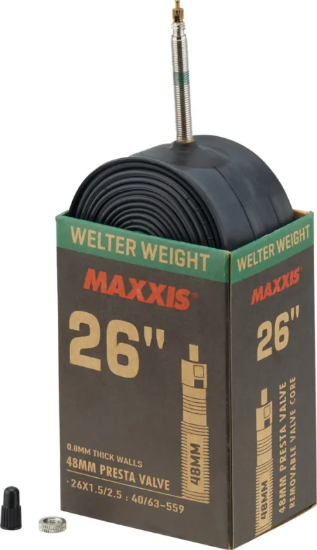 Maxxis Welterweight 26" Schlauch - schwarz | 47-559 bis 62-559 | SV | 26 x 1,5-2,5 SV 48 mm | 48 mm Knallerangebot