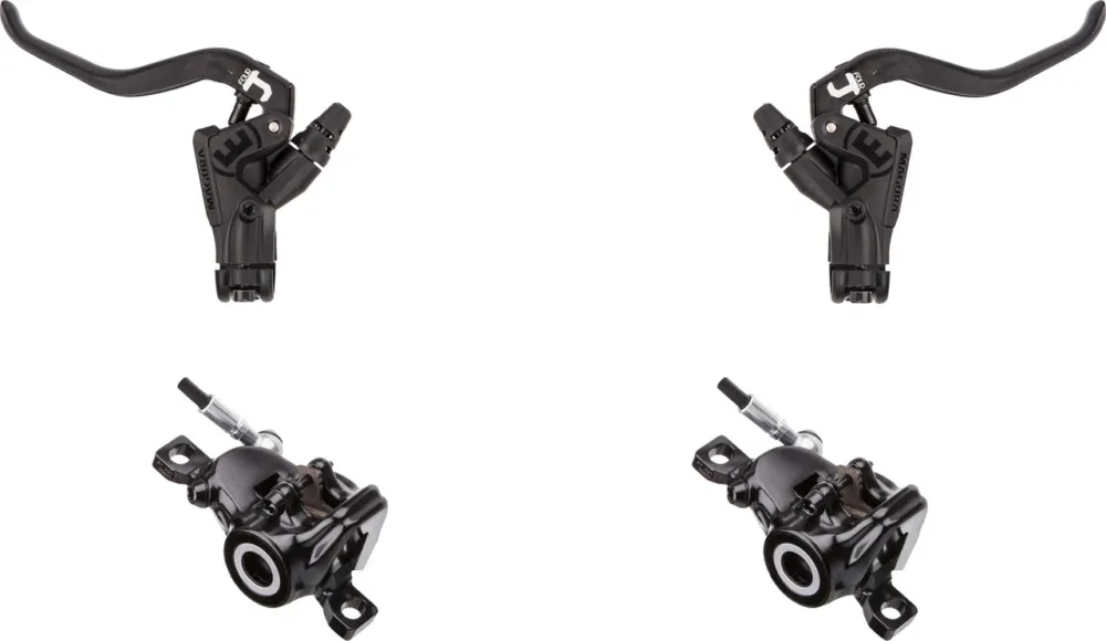 Magura MT4 Carbotecture® v+h Set Scheibenbremse - polished black anodized | Set | Flip-Flop (seitenunspezifisch ) Geprüft