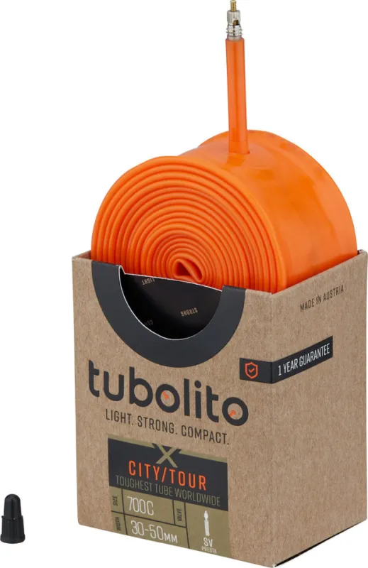 Expressversand tubolito X-Tubo-City/Tour Schlauch 28" - orange | 30-622 bis 50-622 | SV | 30-50 x 622 SV 42 mm | 42 mm