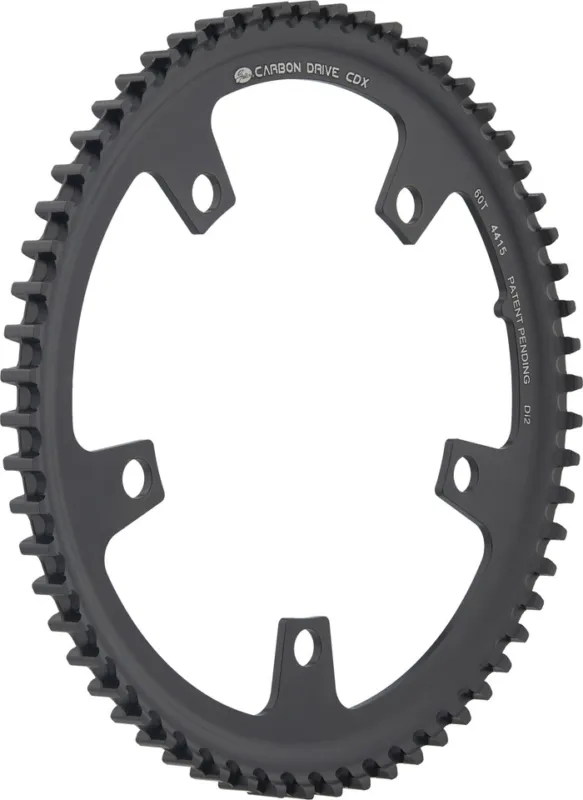 Gates CDX Vordere Riemenscheibe 5-Arm 130 mm Lochkreis Alfine Di2 - schwarz | 50 Z Beliebt