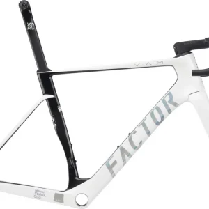 Factor OSTRO V.A.M. Disc T47a SRAM DUB pearl white-chrome Carbon Rahmenkit - pearl white-chrome | 52 cm/90 mm x 36 cm/SB 20 mm Super-Preis