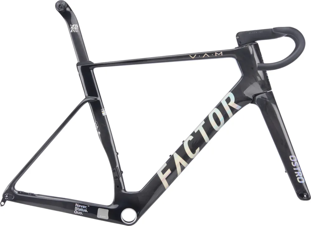 Must-Have Factor OSTRO V.A.M Disc T47a Shimano Gloss Raw Carbon Rahmenkit - gloss raw carbon-chrome | 20 mm | XL | 28" | 43 mm