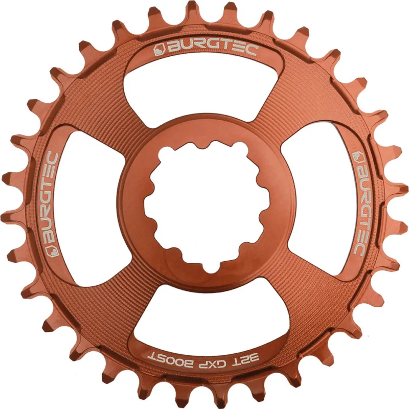 Burgtec 3 mm Offset Thick Thin Kettenblatt für SRAM 3-Bolt - kash bronze | 32 | 32 Z Direktkauf