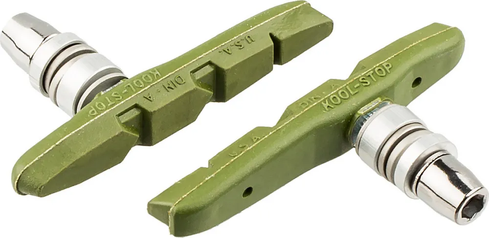 Kool Stop Bremsschuhe V-Brake T2 Thinline Keramik - olivgrün Neuheit