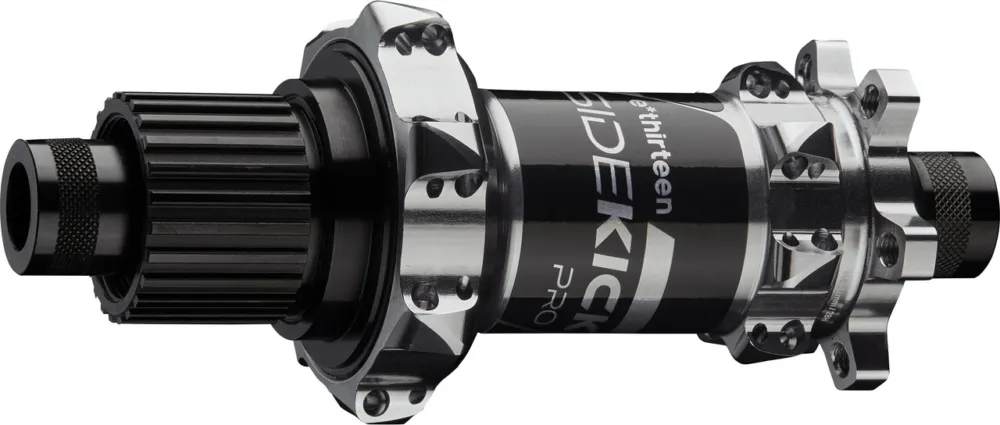 e-thirteen Sidekick Pro SP Disc 6-Loch Boost HR-Nabe - black-sterling silver | 28 | Shimano Micro Spline | 12 mm Steckachse Must-Have