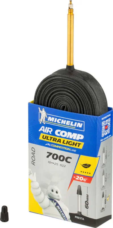 Abverkauf Michelin Schlauch A1 Aircomp Ultra-Light Road für 28" - universal | 18-622 bis 25-622 | SV | 18/25-622 SV 60 mm | 60 mm