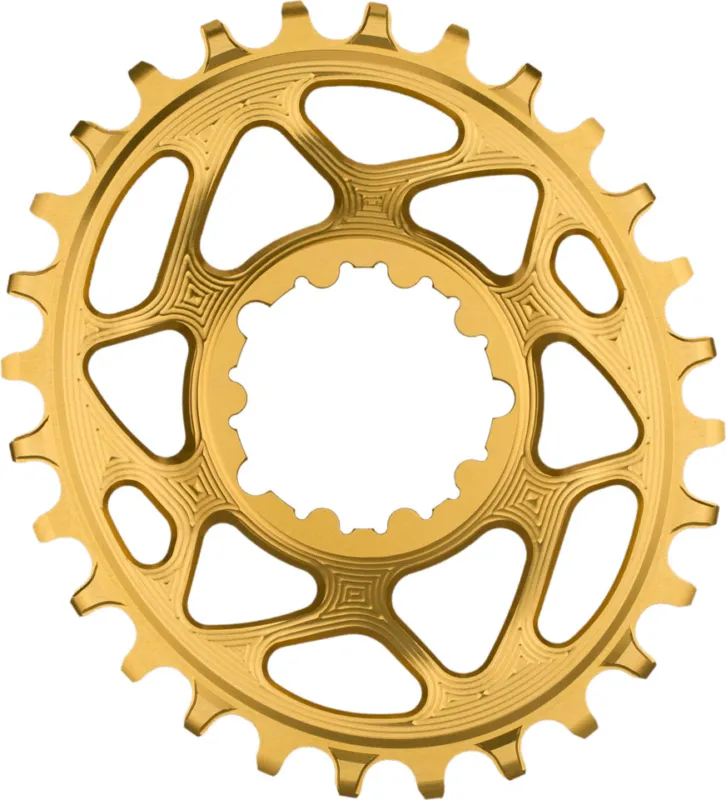 absoluteBLACK Oval Kettenblatt für SRAM Direct Mount 6 mm Offset - gold | 28 Z Begrenztes Angebot