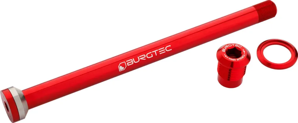 Super-Preis Burgtec 173 mm Steckachse HR für Canyon - race red | 148 mm