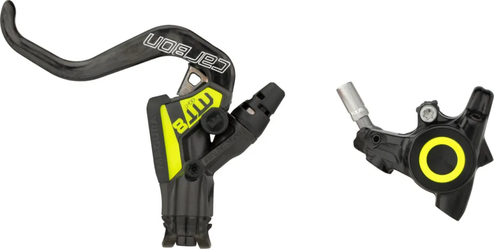 Magura MT8 SL FM Carbotecture Scheibenbremse - schwarz-neongelb | Set | Flip-Flop (seitenunspezifisch ) Garantierte Lieferung