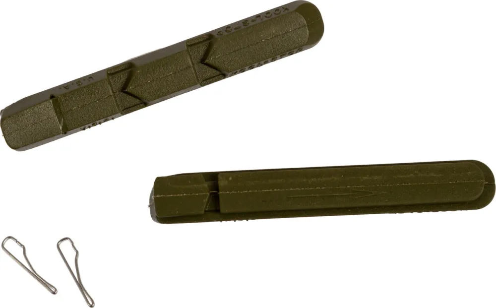 Meistverkauft Kool Stop Bremsgummis Cartridge R1 V-Brake Keramik - olivgrün
