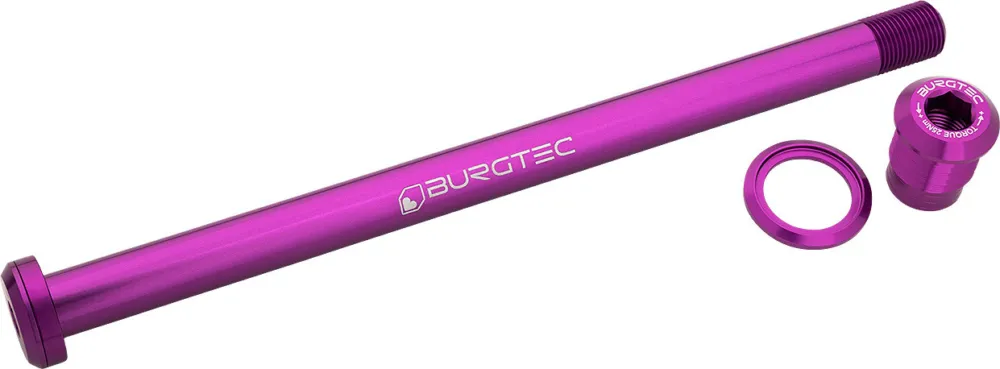 Burgtec Steckachse für Pivot Trail/Enduro/Downhill Hinterrad - purple rain | 157 mm Solange Der Vorrat Reicht