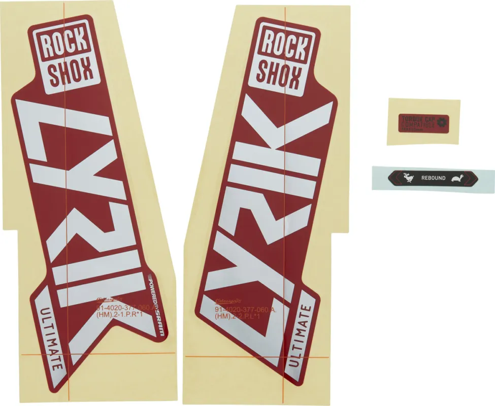 Angebot RockShox Aufklebersatz für Lyrik Ultimate Modell 2021 - bo XXer red-gloss polar foil