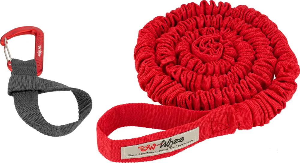TowWhee Abschleppseil-Set mit Quick Loop mit Karabiner - red-black Finale Aktion