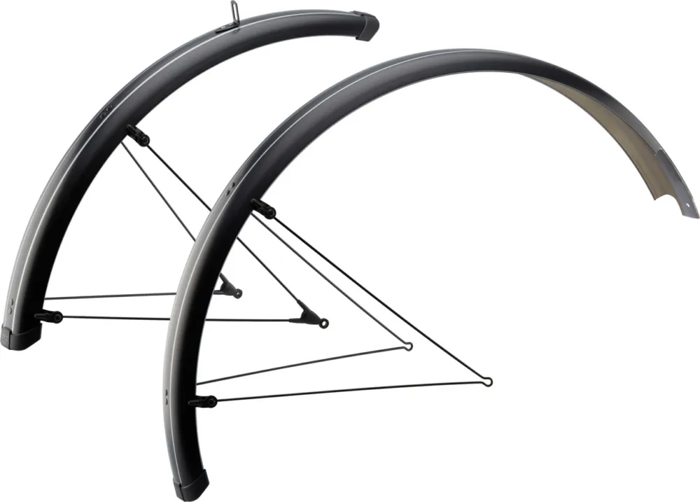 Direkt Vom Hersteller SKS Bluemels Stripes Schutzblech Set VR+HR - schwarz-matt | 65 mm