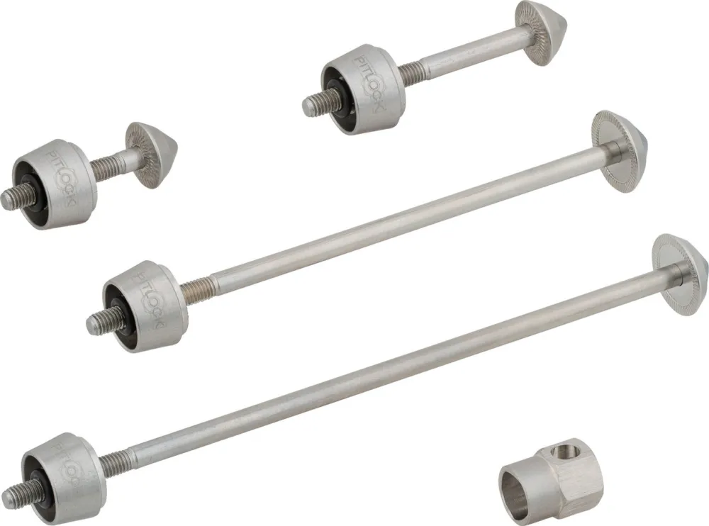 Rabatt Pitlock Sicherung Set 03/LH Vorderrad + Hinterrad + Lampen/Halterung - silber
