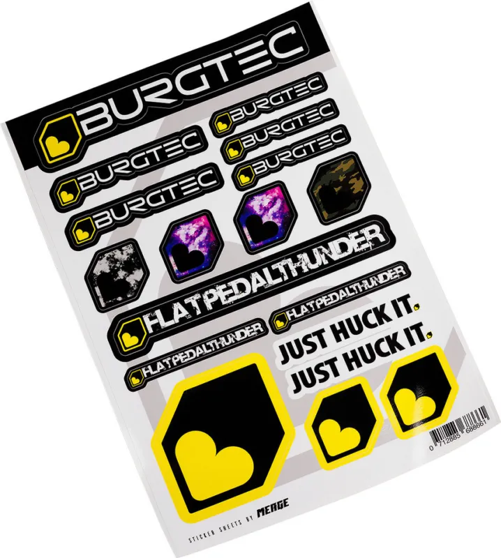 Burgtec Sticker Sheet - A4 Garantierte Lieferung