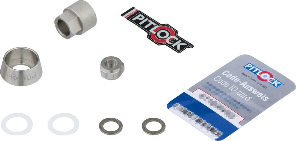 Pitlock Sicherung Set SH38 für Shimano Getriebenabe mit Vollachse - Edelstahl Nur Für Kurze Zeit