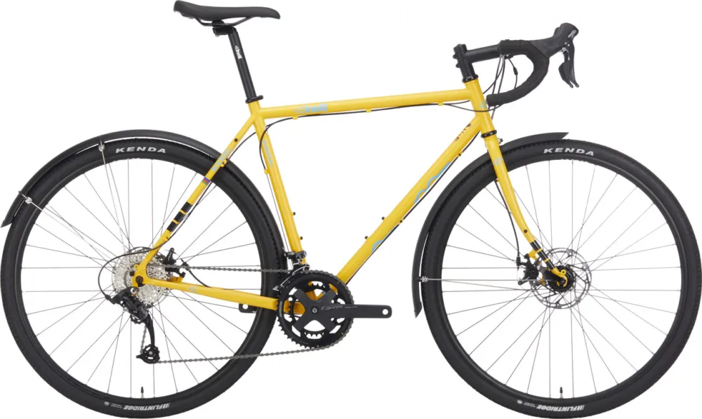 Cinelli Hobootleg Easy Travel Shimano Sora 2x9 Fahrrad - yellow line | 55 mm | XL | 175,0 mm | 28" Online Kaufen