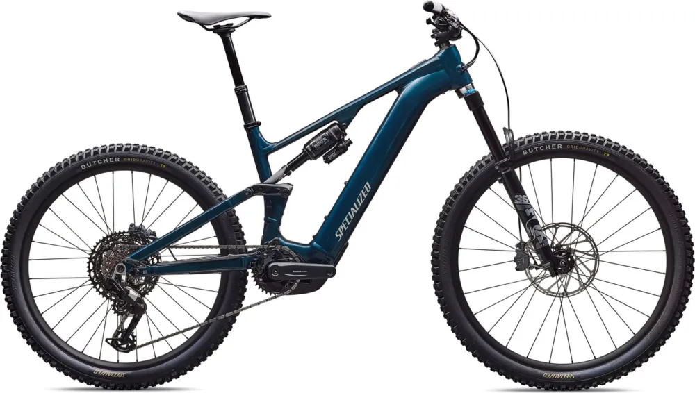 Kracherpreis Specialized Turbo Levo 4 Comp Alloy 29"/27,5" E-Mountainbike - gloss deep lake metallic-dune white | 155,0 mm | 160 mm | 44 mm | XXL | 29" (VR)/27,5" (HR)