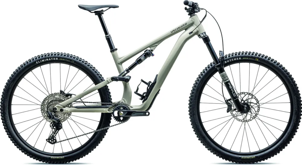 Expressversand Specialized Stumpjumper 15 Alloy Mountainbike - gloss white mountains-dark moss green | 150 mm | 170,0 mm | 29" | 44 mm | L