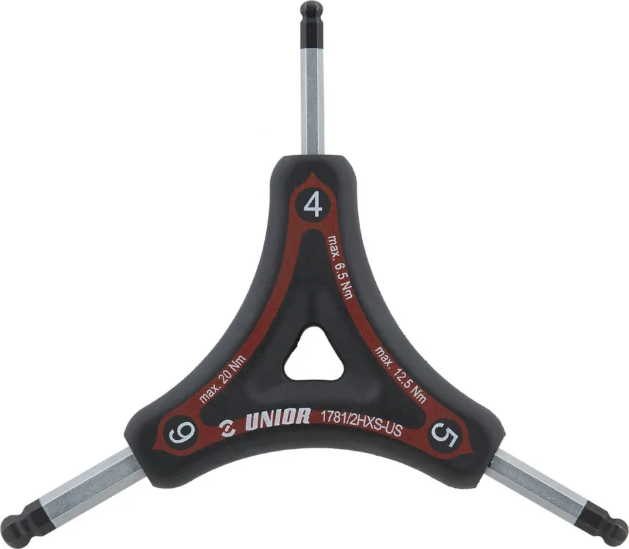 Unior Bike Tools Y-Schlüssel Innensechskant mit Kugelkopf 1781/2HXS - red Versand Am Gleichen Tag