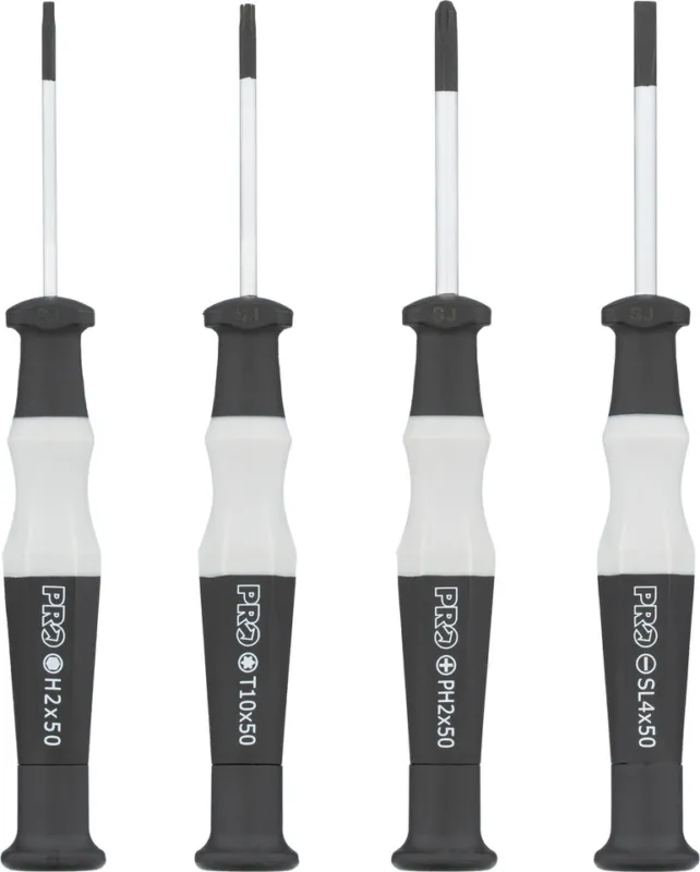 Bestseller PRO Fine Adjustment Schraubendreherset 4-teilig - schwarz-grau